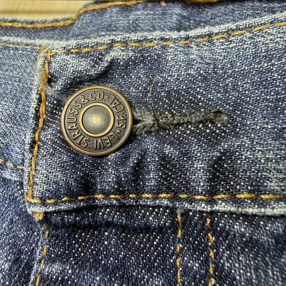 Levi’s Jeans Mens W44 L32 Blue Denim‎ 100% Cotton Straight Regular Fit